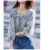 Blusa fina talla XL estampada elegante
