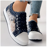 Tenis Casuales talla 41  (26.5) Chicme diseño floral en malla