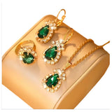 Collar + aretes + anillo juego lindo fantasia
