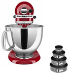 Batidora de Pedestal KitchenAid Artisan 4.7 Lt Rojo + juego de moldes reposteria