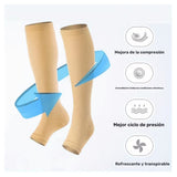 Medias de compresion a la rodilla  para mujeres y hombres sin dedos