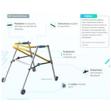 Caminador pediatrico con rodachinas