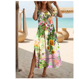 Vestido mujer XL Poliester casual estampado floral primavera verano