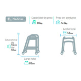 Caminador pediatrico con rodachinas