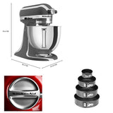 Batidora de Pedestal KitchenAid Artisan 4.7 Lt Rojo + juego de moldes reposteria