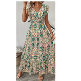 Vestido mujer XL maxi estampado floral, elegante primavera y verano.