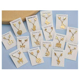 Collar y aretes juego elegante en acero inoxidable