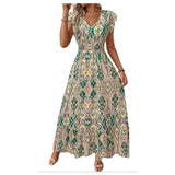 Vestido mujer XL maxi estampado floral, elegante primavera y verano.