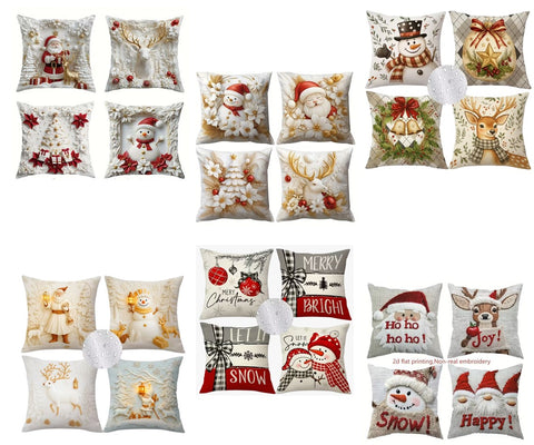 Cojines Fundas Navideñas x 4 lindos motivos