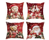 Cojines Fundas Navideñas x 4 (40cm x 40cm)  Diseños Exclusivos