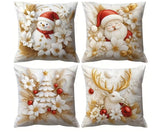 Cojines Fundas Navideñas x 4 (35cm x 35cm)  Diseños Geniales