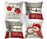 Cojines Fundas Navideñas x 4 (35cm x 35cm)  Diseños Geniales