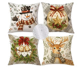 Cojines Fundas Navideñas x 4 (35cm x 35cm)  Diseños Geniales