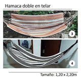 Hamaca  En Telar Doble 1,20x2,20m - Sendai Group