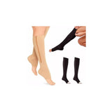 Medias Rodilla Cremallera Unisex 15-20 Mmhg