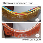 Hamaca En Telar Extradoble 1,30x2,30 Con Macrame - Sendai Group