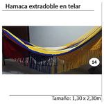 Hamaca En Telar Extradoble 1,30x2,30 Con Macrame - Sendai Group