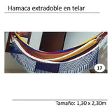 Hamaca En Telar Extradoble 1,30x2,30 Con Nudos - Sendai Group