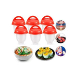 Cocina Moldes Silicone huevos Egg Boil X 6 Piezas + obsequio